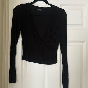 Michael Lauren black long sleeve blouse